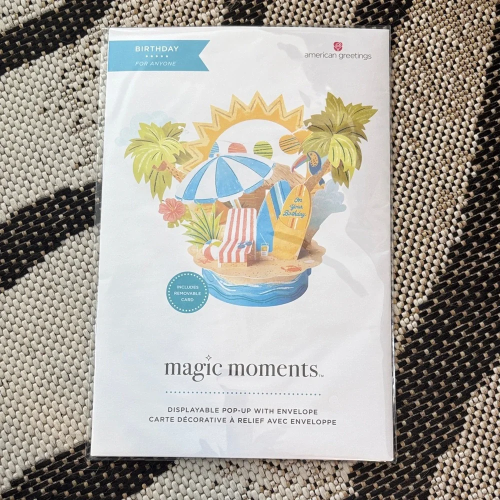 🆕American Greetings Magic Moments Summery Pop Up Birthday Card